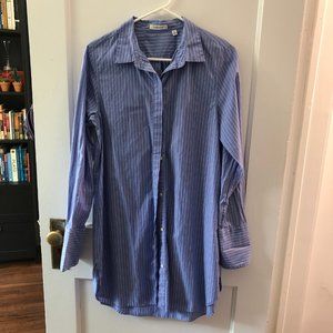 Babaton Blue Striped Shirtdress